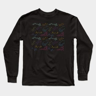 Neurotransmitters Pattern Happy Chemicals Long Sleeve T-Shirt